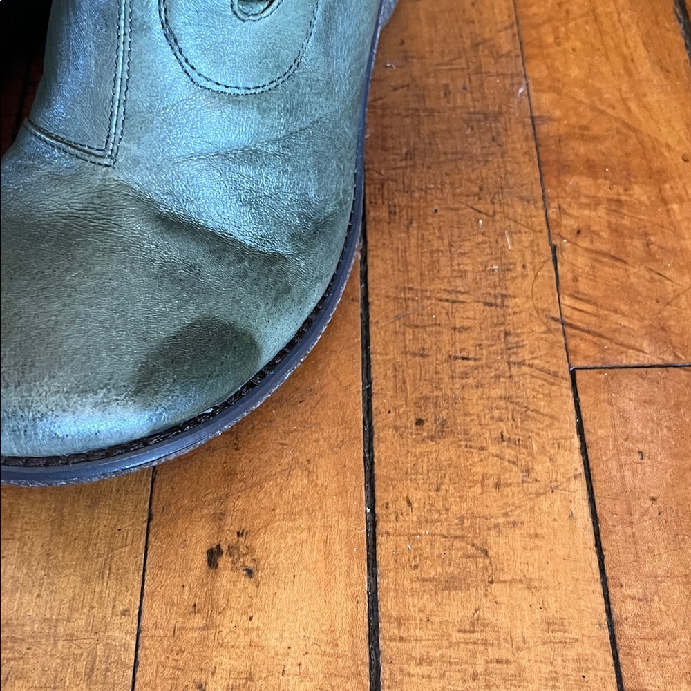 Miz Mooz Alex gladiator tall green leather boots - Picture 4 of 9